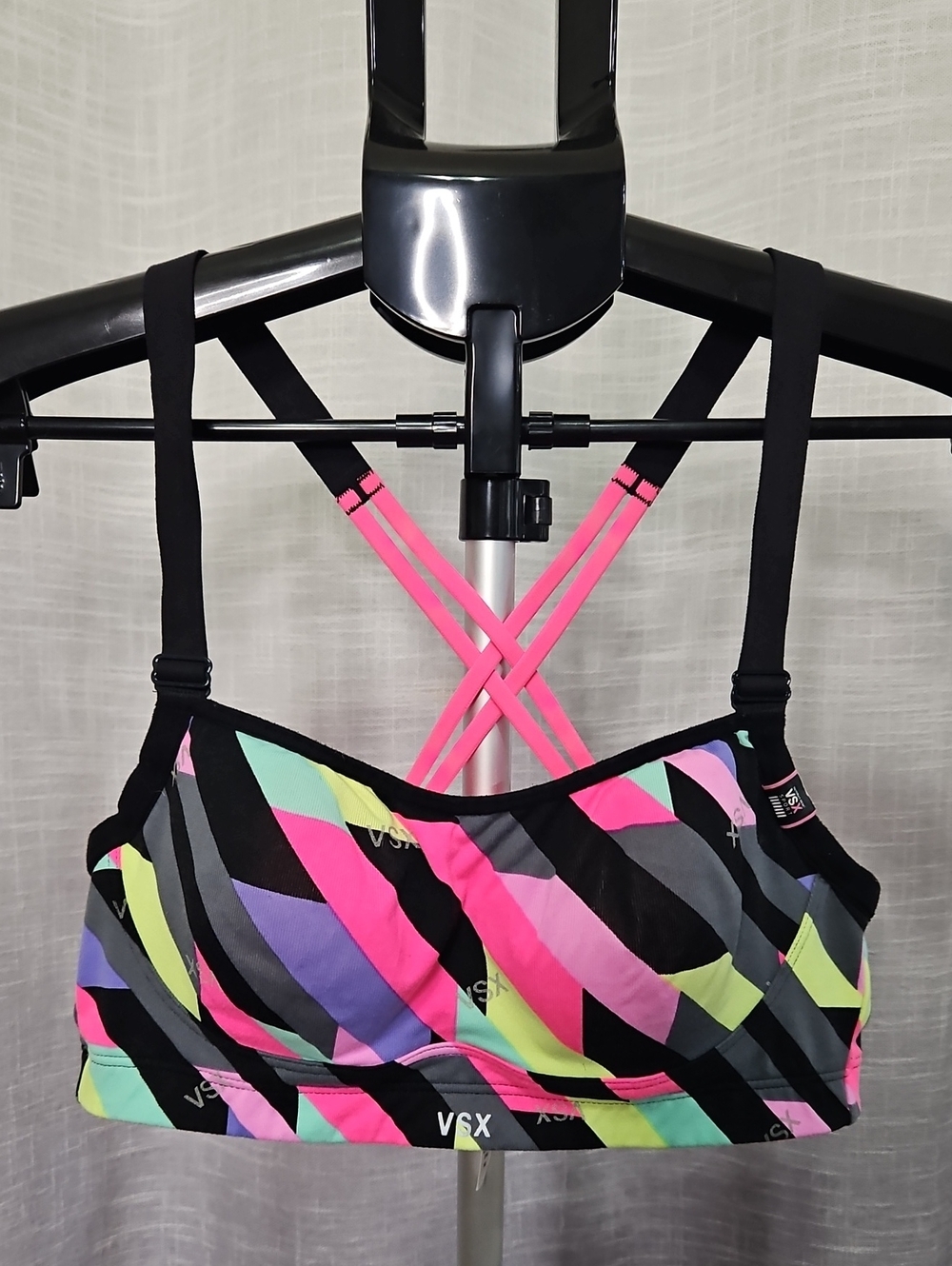 Victoria's Secret VSX Neon Geometric Print Sports Bra
